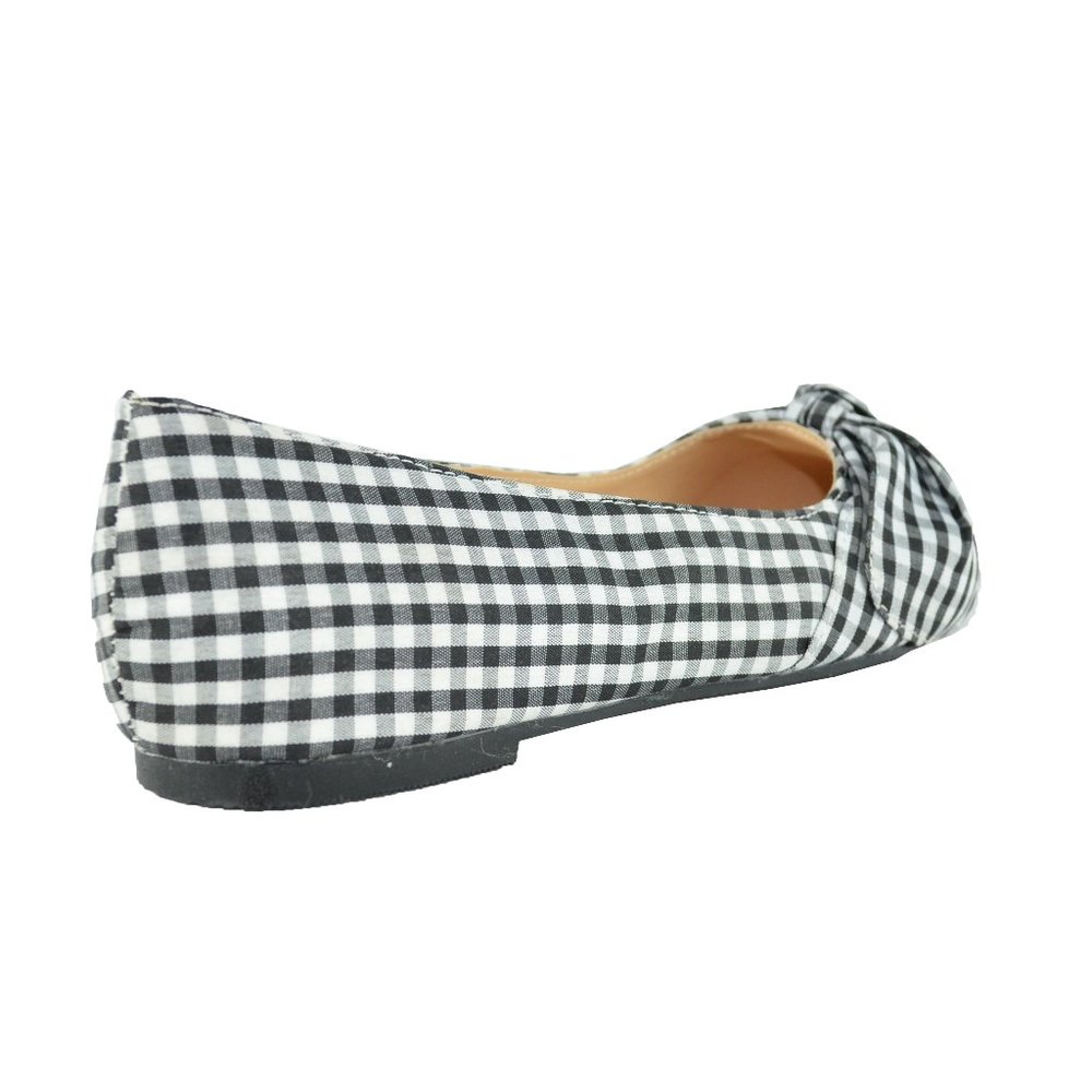 BLACK/WHITE FLAT BALLET - Picture 3 of 4